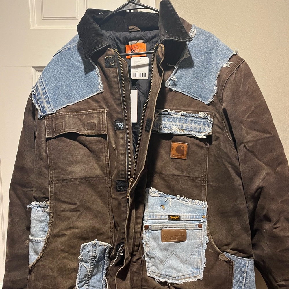 URBAN RENWAL CARHARTT Denim Patchwork Jacket